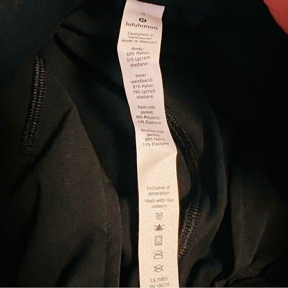 Lululemon black 27" Inseam joggers pants drawstring waist size 2 - Picture 5 of 5